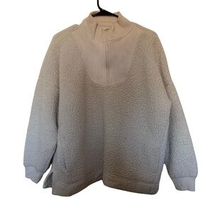 aerie Cream Teddy Pullover